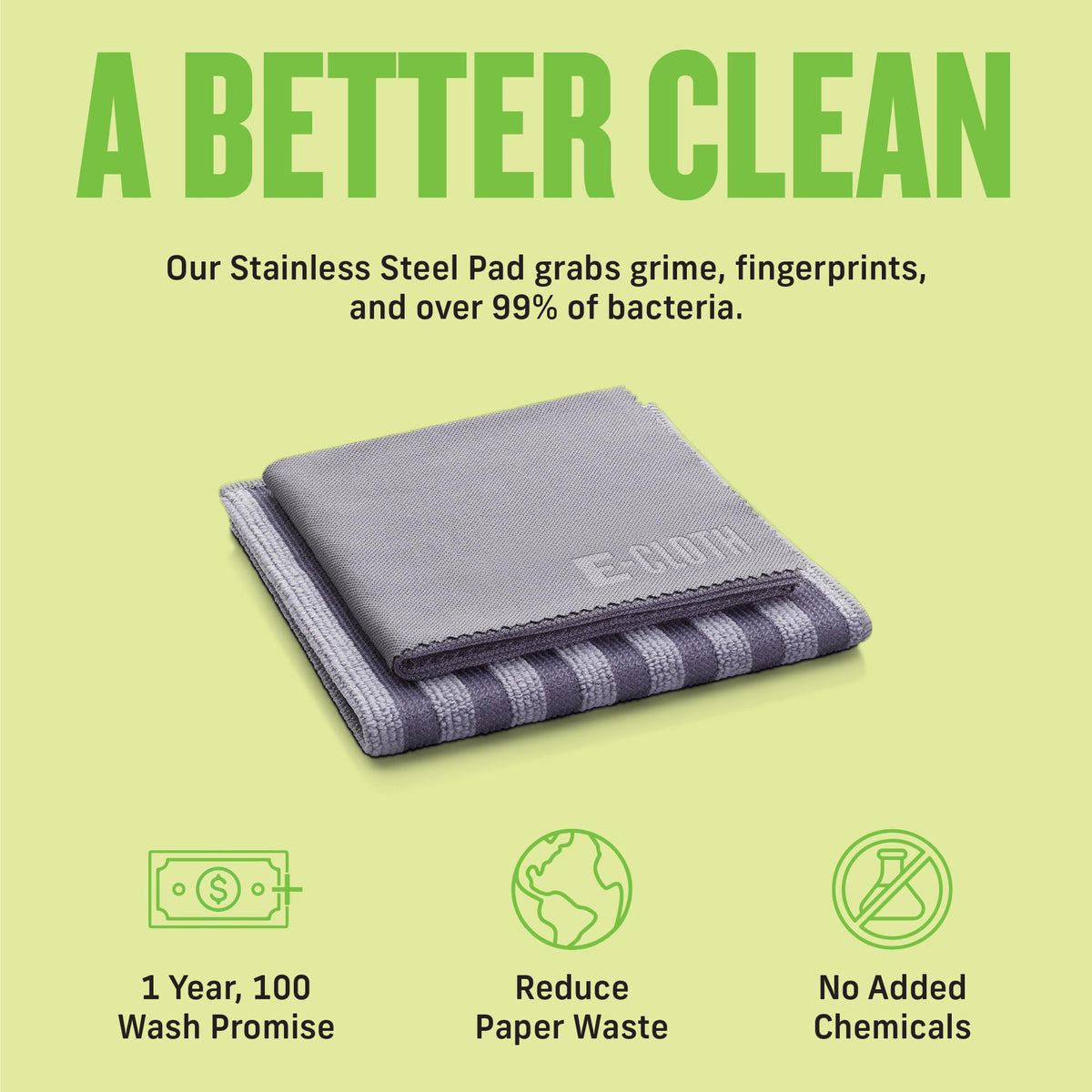 E-Cloth Stainless Steel Cleaning Kit – Premium Microfibre Cloth 2 Pack Set