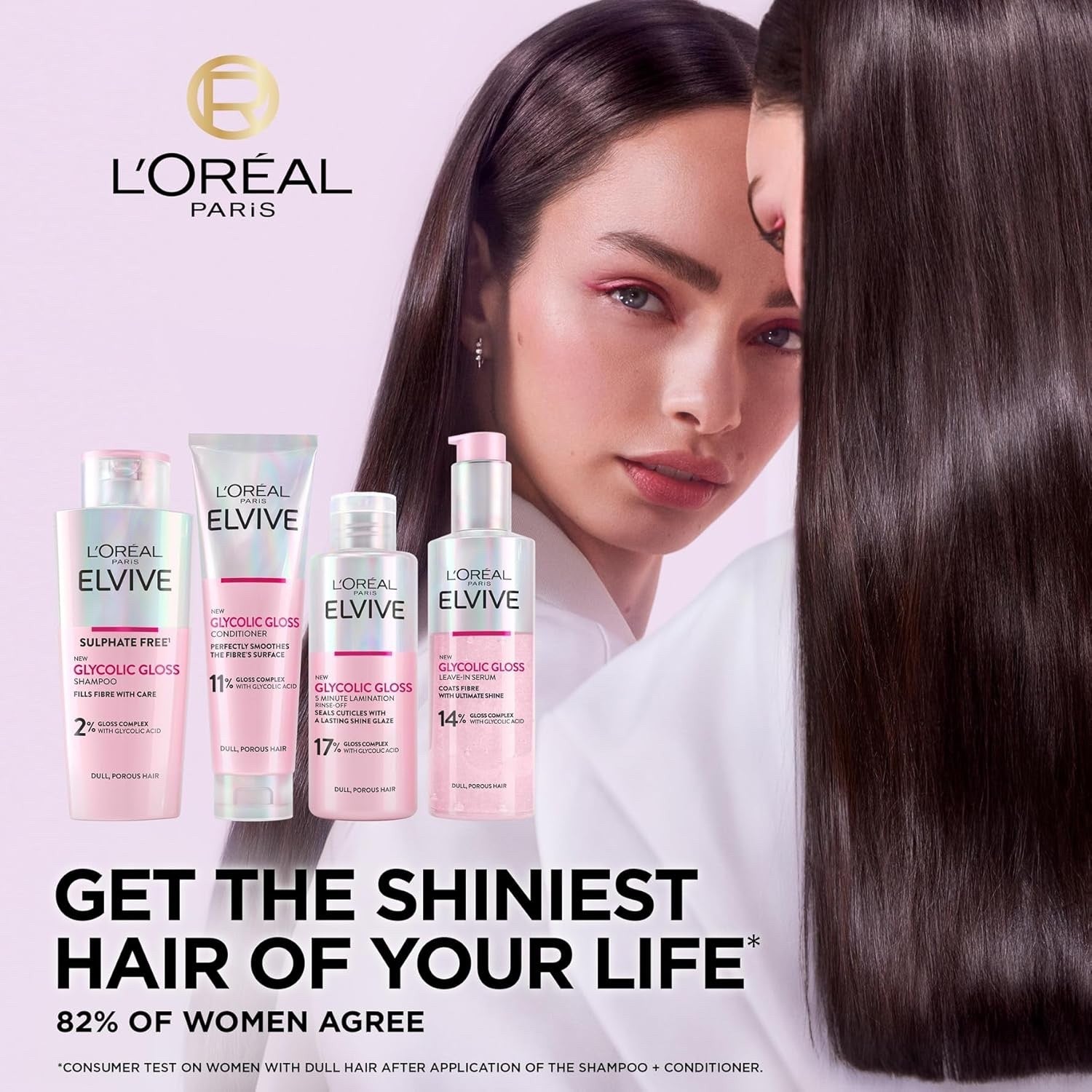 L'Oréal Paris Elvive Glycolic Gloss Set For Dull Porous Hair
