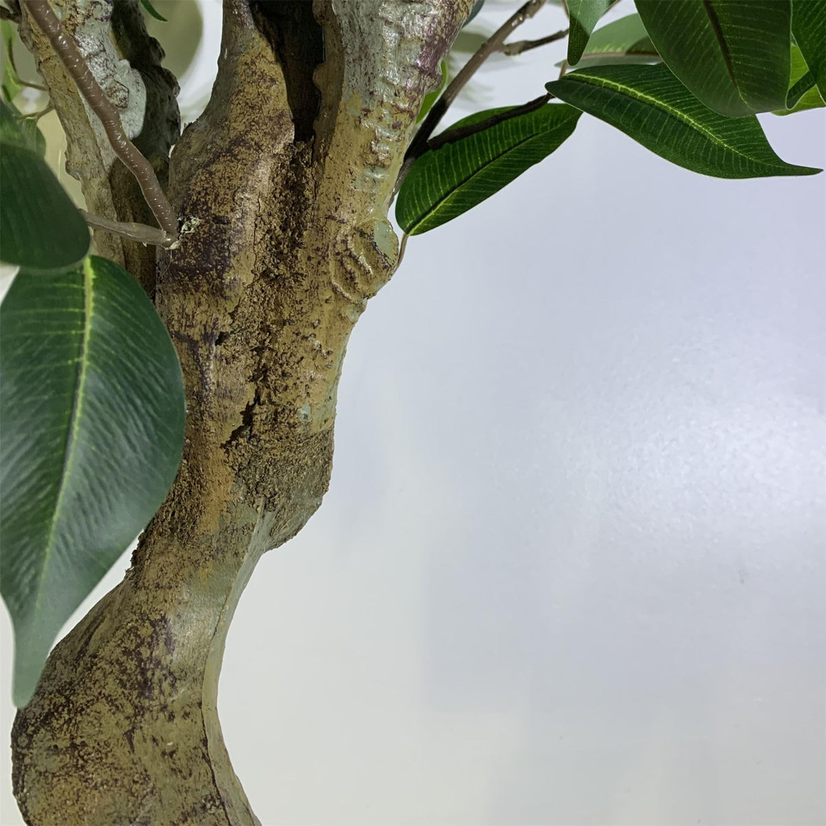 Leaf 100cm Realistic Artificial Ficus Tree with Metal Planter