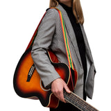 Tiger STPK2-RB Nylon Guitar Strap Reggae Design with 3 Pick Holders