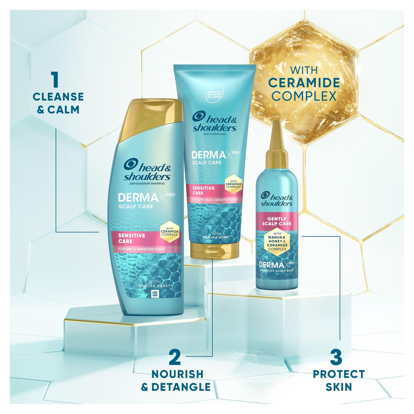 Head & Shoulders DermaXPro Gentle Scalp Care Serum 145ml 2x Pack Bundle