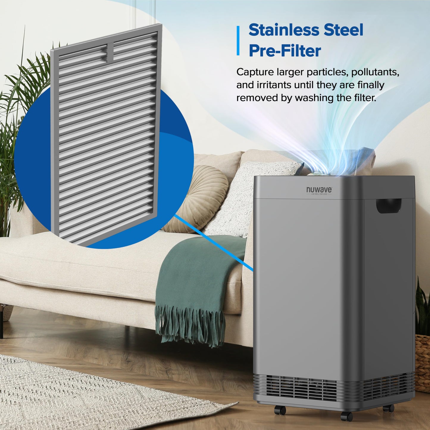 Nuwave OxyPure Zero Plus Replacement Stainless Steel Pre-Filter