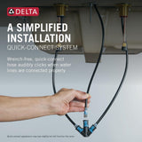 Delta Nicoli Widespread Bathroom Faucet Chrome 3 Hole Sink with 2 Handles