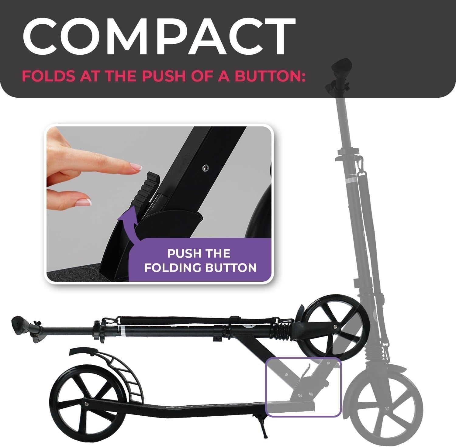 Lascoota Foldable Adult Scooter - Also Great as a Scooter