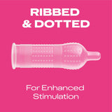 Durex Pleasure Me Max Ribbed & Dotted Condoms, 20 Pack (2 Packs of 10)