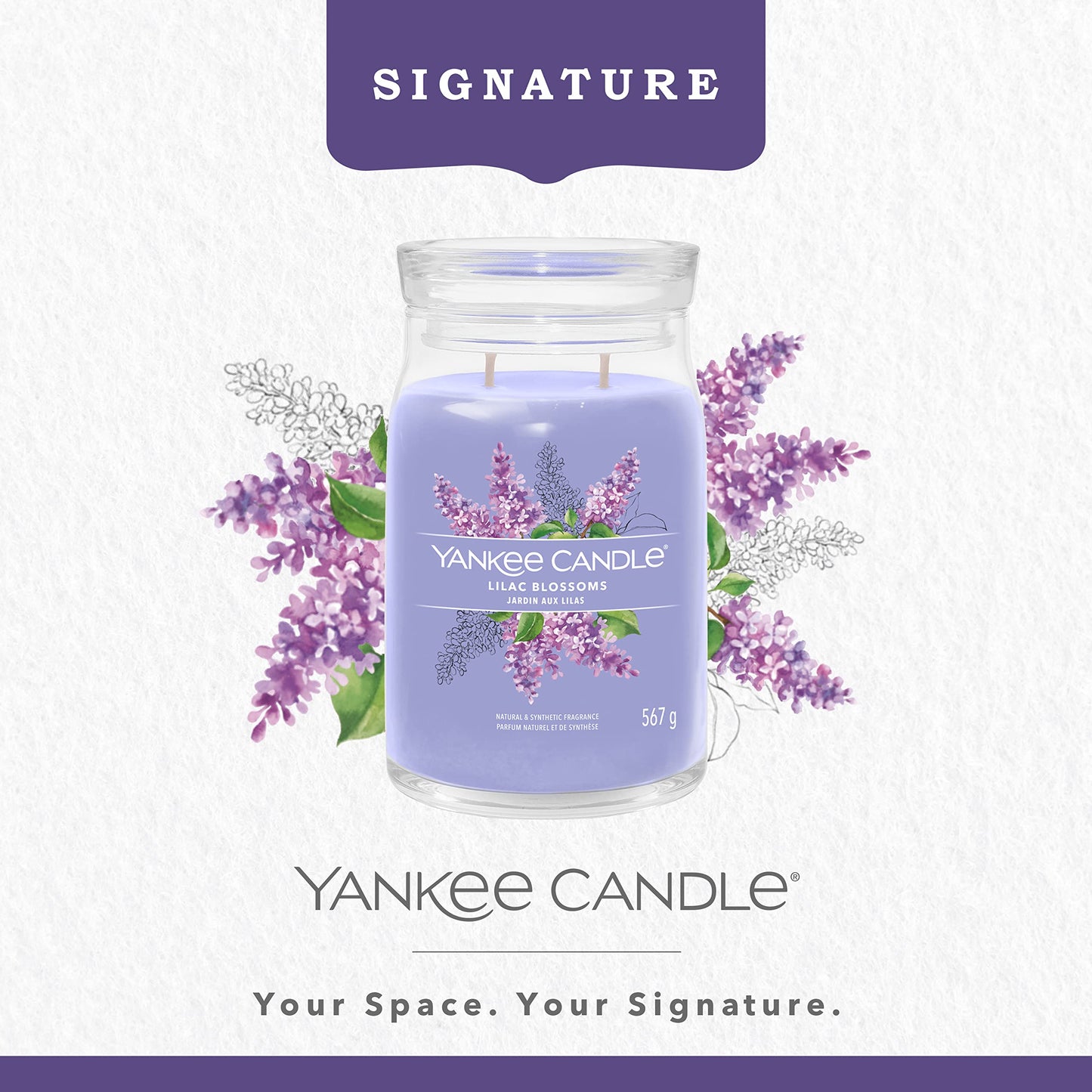 Yankee Candle Signature Large Scented Jar Candle - Lilac Blossoms