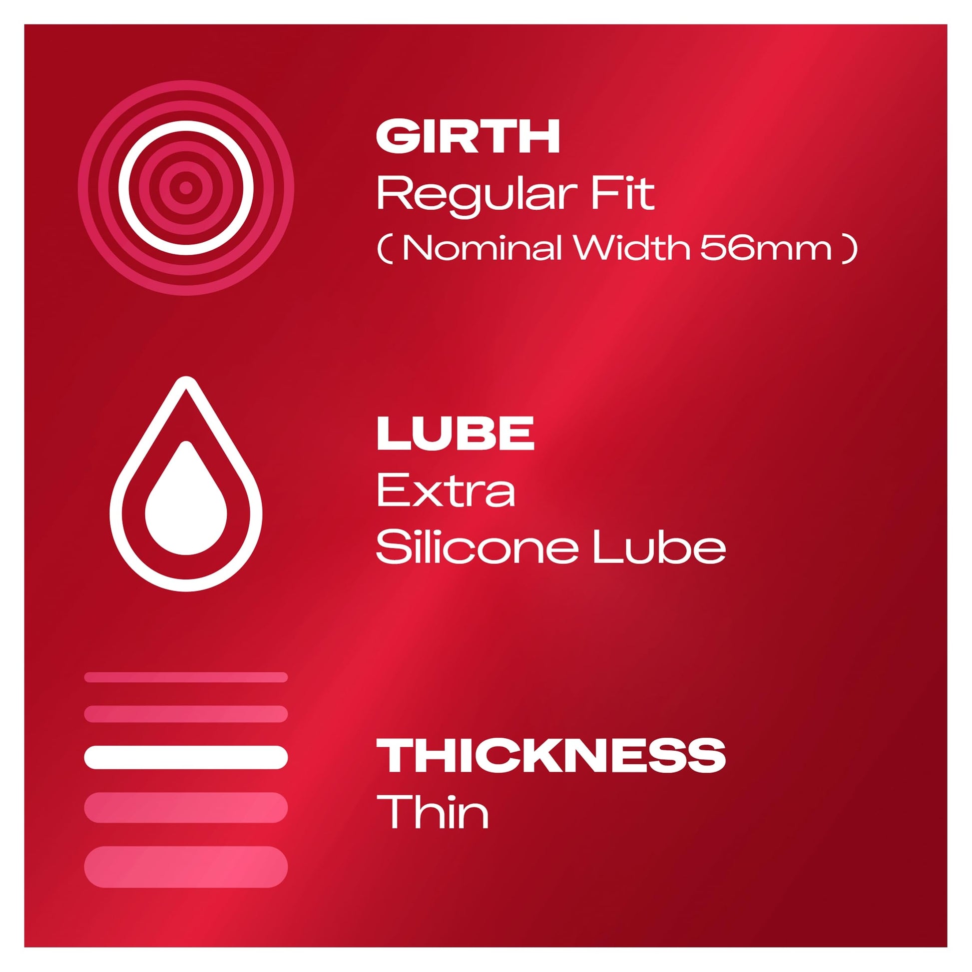 Durex Thin Feel Extra Lube 12 Condoms - Silicone Lubricated - Regular Fit