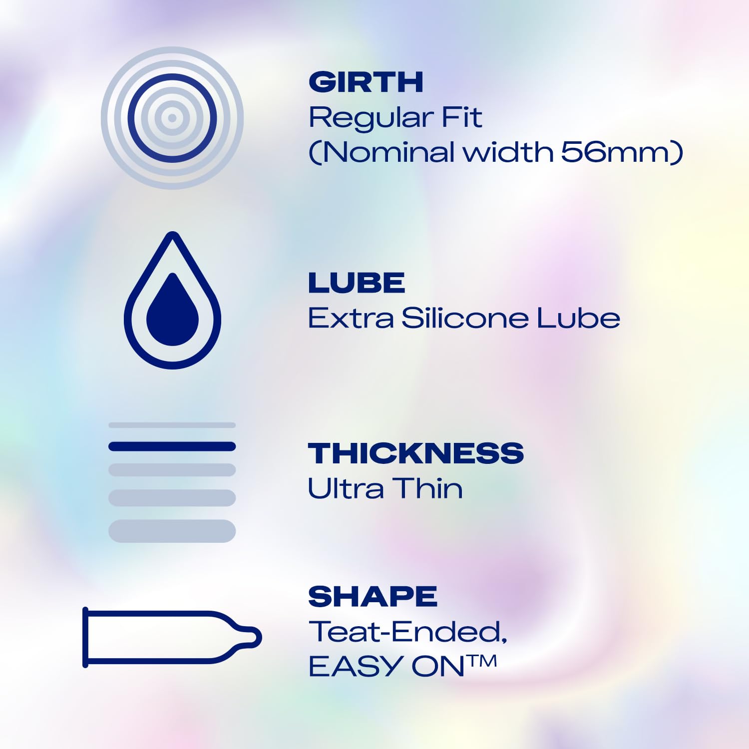 Durex Nude Extra Lube Condoms 12 Pack - Ultra Thin Regular Fit