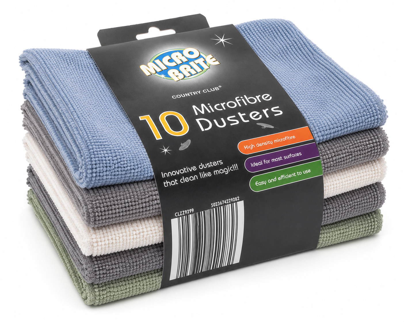 Micro Brite Microfibre Dusters 20Pack, Soft Lint-Free Cleaning Cloths