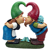 Gnomes Garden Statue Ornament by Design Toscano Kiss and Tell Lover, Large 30cm