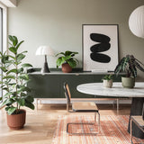 Mocha Brown Wavy Flower Pot 16cm Modern Planter Indoor/Outdoor