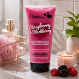I LOVE Exfoliating Shower Smoothie Raspberry & Blackberry Fruity Body Scrub 200ml