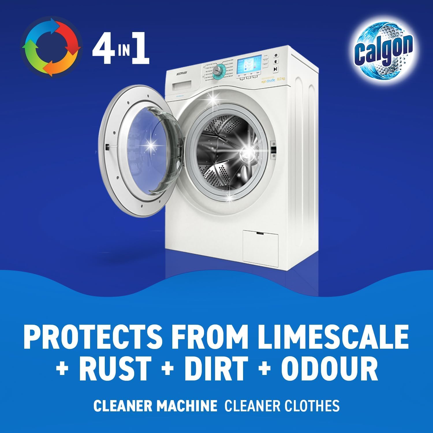Calgon 4-in-1 Water Softener Tablets Washing Machine Cleaner 150