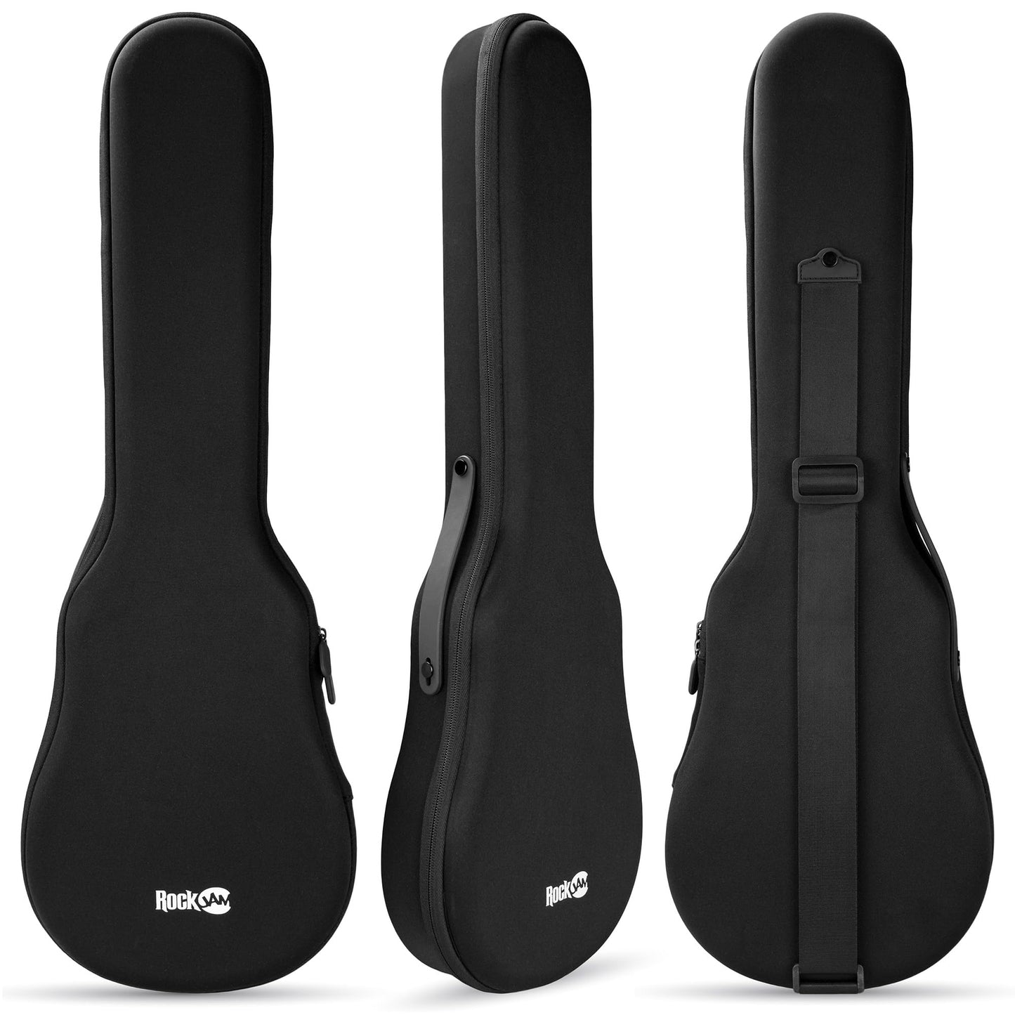 RockJam Carbon Fibre Ukulele 23-Inch Concert with Hard Case, Capo & Strap