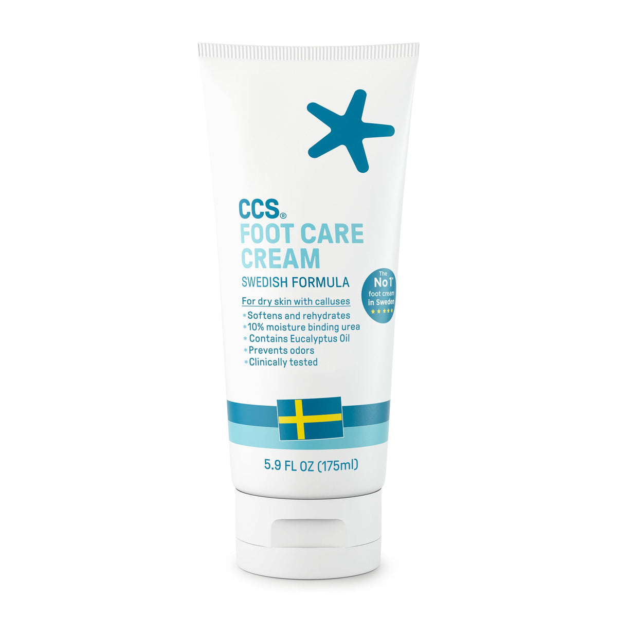 CCS Professional Foot Care Cream 175 ml x6 Pack - Moisturise, Protect Dry & Callused Feet, Contains 10% Urea & Eucalyptus Oil
