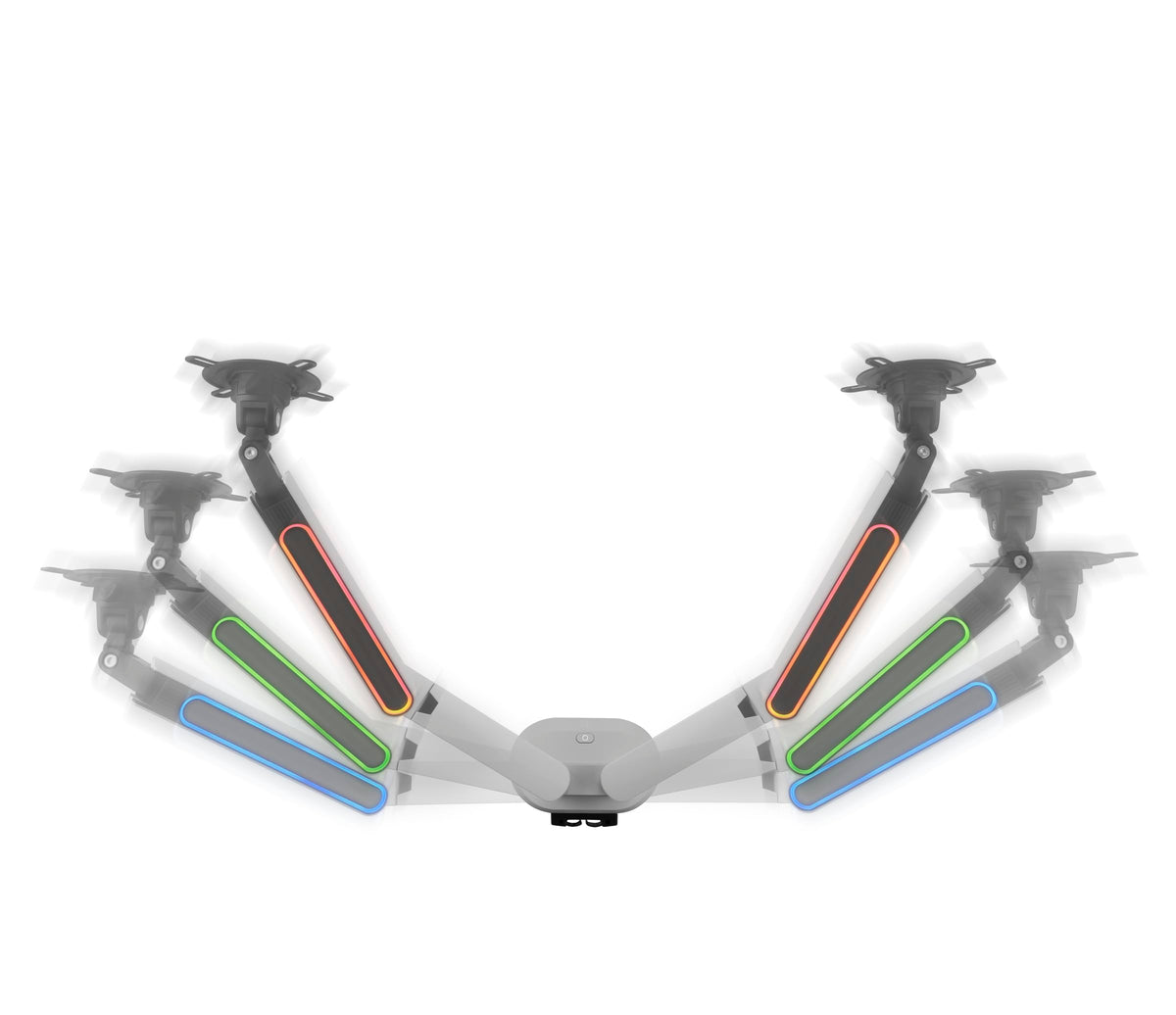 One For All Universal Gaming Dual Monitor Arm for 21-45 Inch Screens - VESA 75/100mm - Heigh adjustment -Tilt (80°), Swivel (180°) and Rotate (360°) - Max weight - 14 kg per screen - White (DM8220)