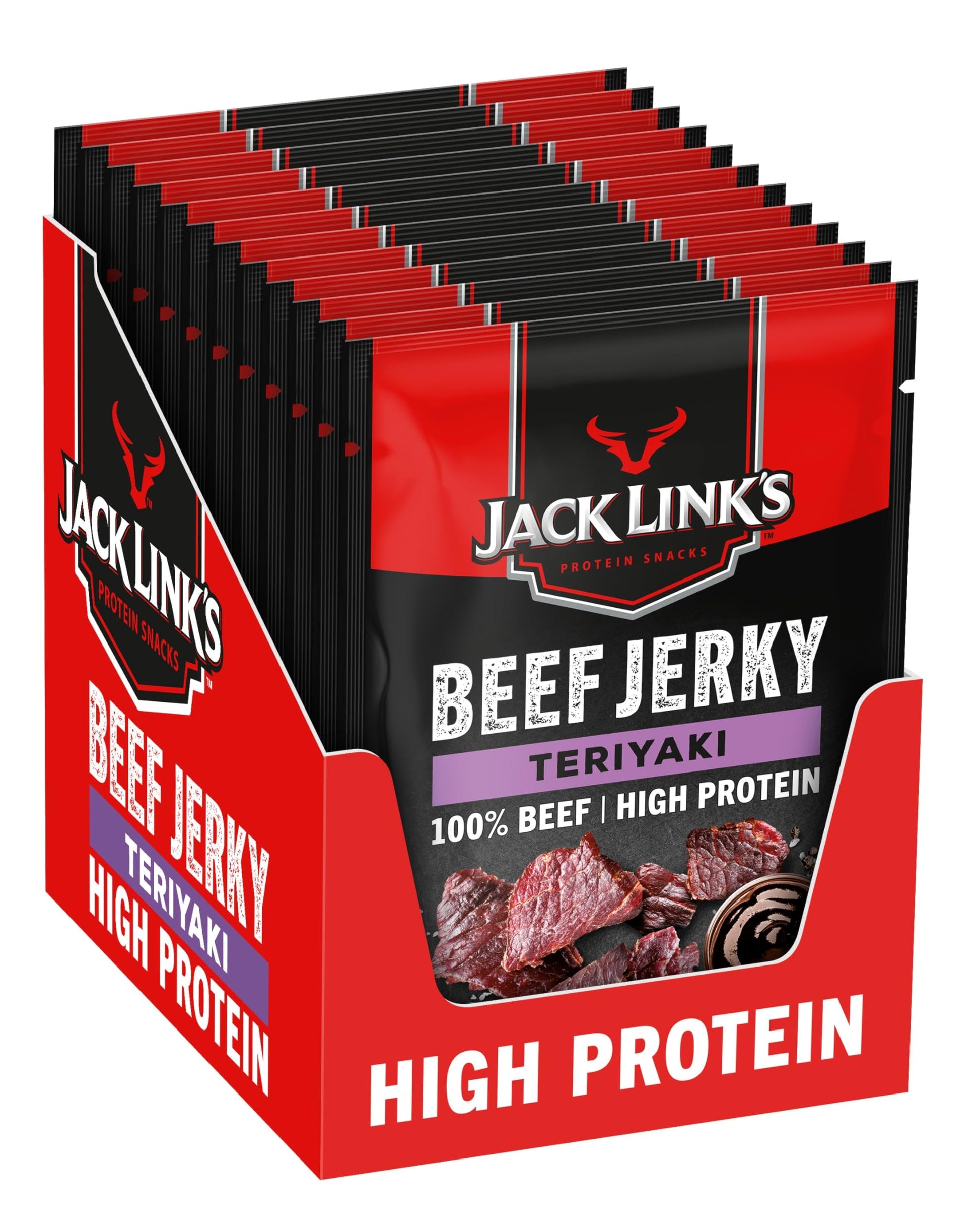 Jack Link's Beef Jerky Teriyaki 12 x 40g High Protein Snack