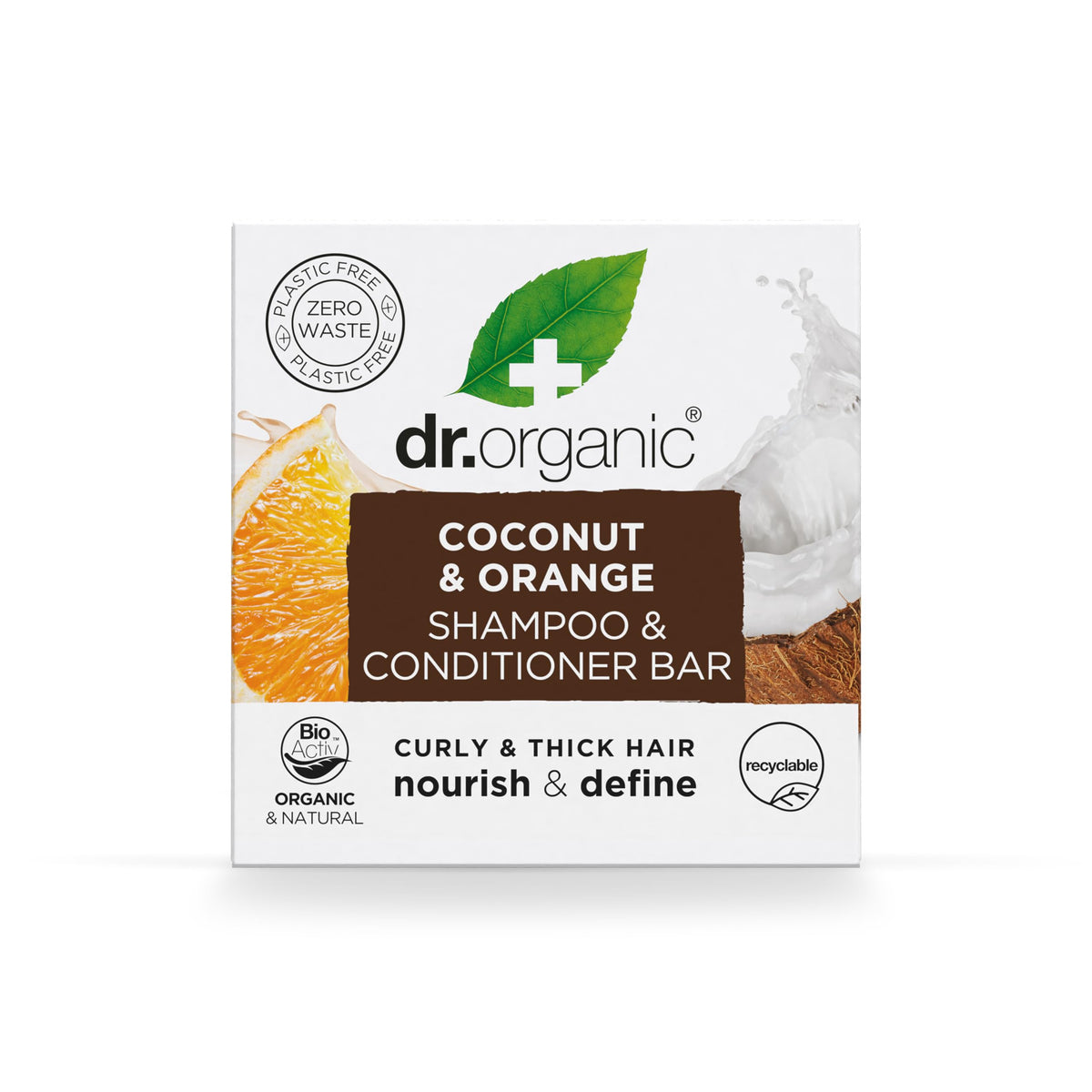 Dr Organic Coconut & Orange Shampoo Bar 75g | Natural Curly Hair