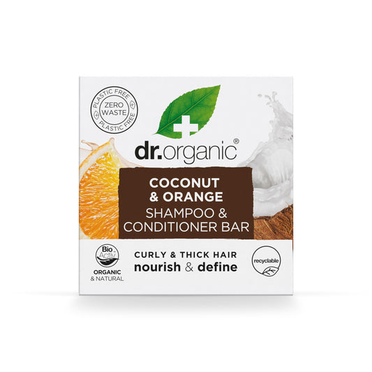 Dr Organic Coconut & Orange Shampoo Bar 75g | Natural Curly Hair