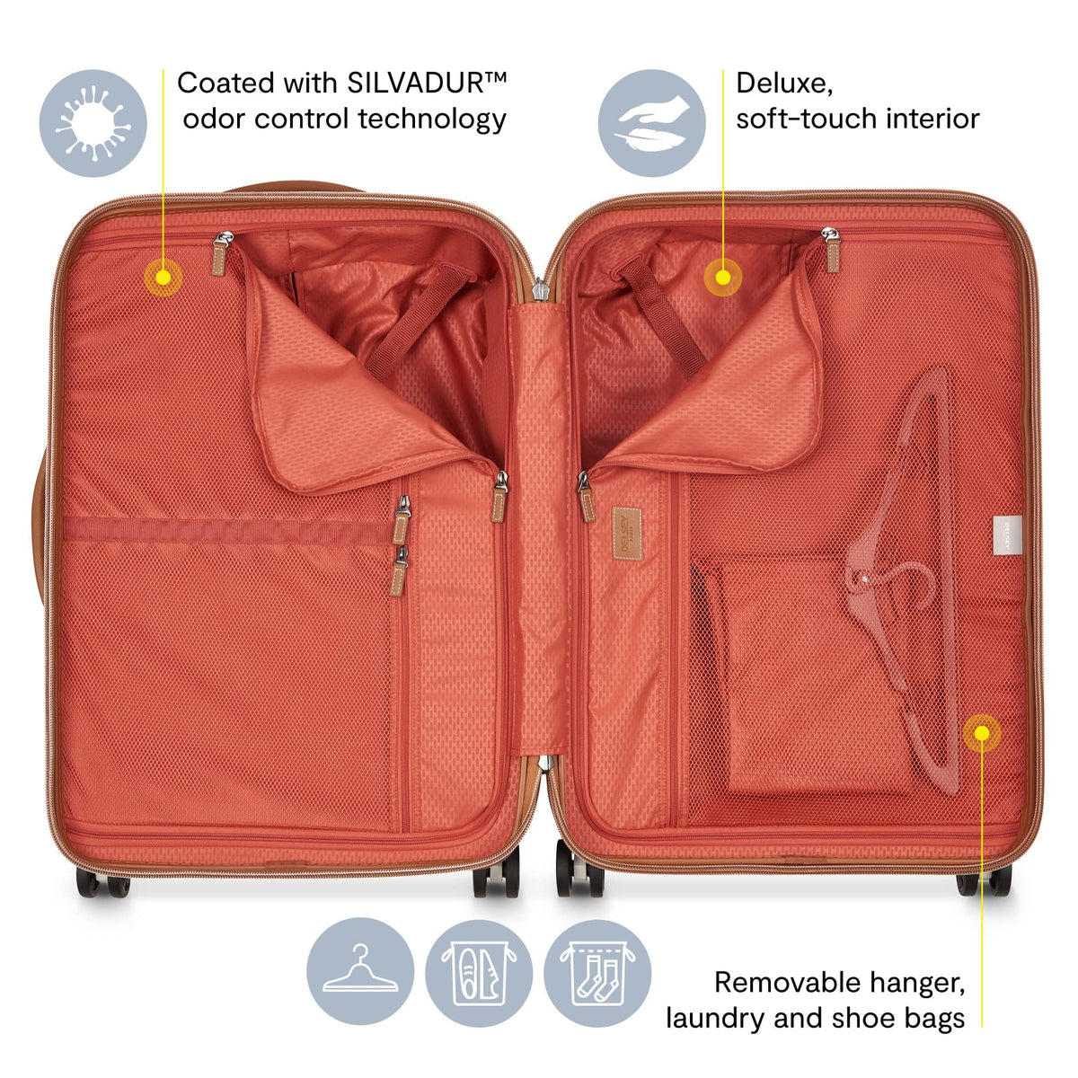 Delsey Paris Chatelet 21 Inch Hardside Spinner Carry-On Luggage