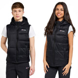 Berghaus Kid's 14-15yrs Burham Gilet with Hood, Water-Resistant Black Bodywarmer