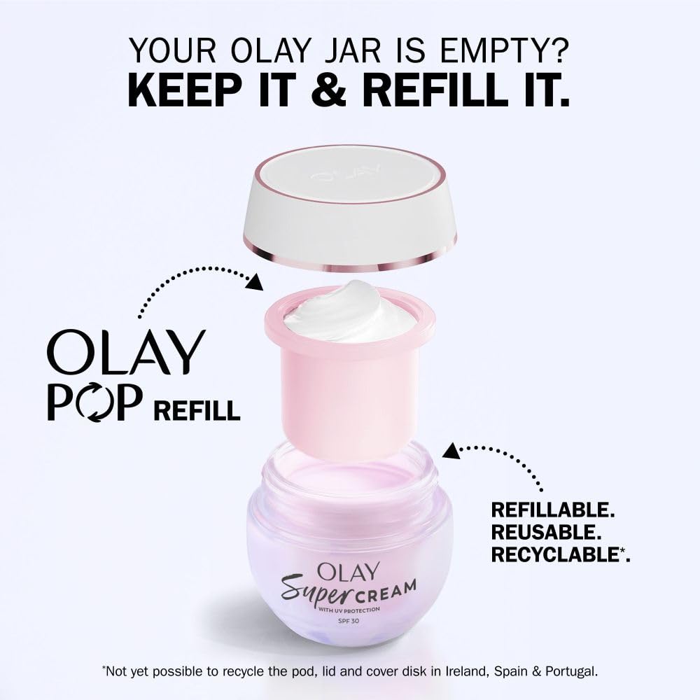 Olay Super Cream SPF 30 Refillable Face Moisturiser 50ml