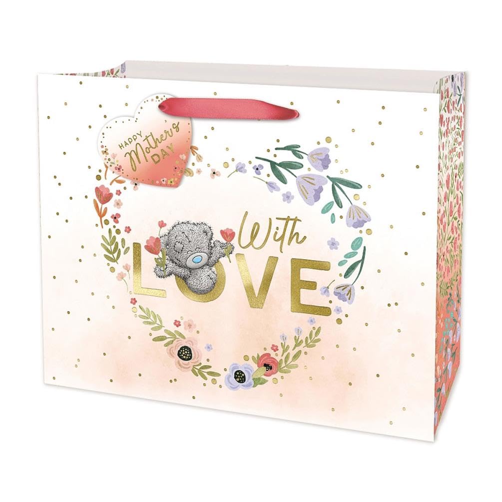 Me To You Bear Mother's Day Large Gift Bag with Love Heart
