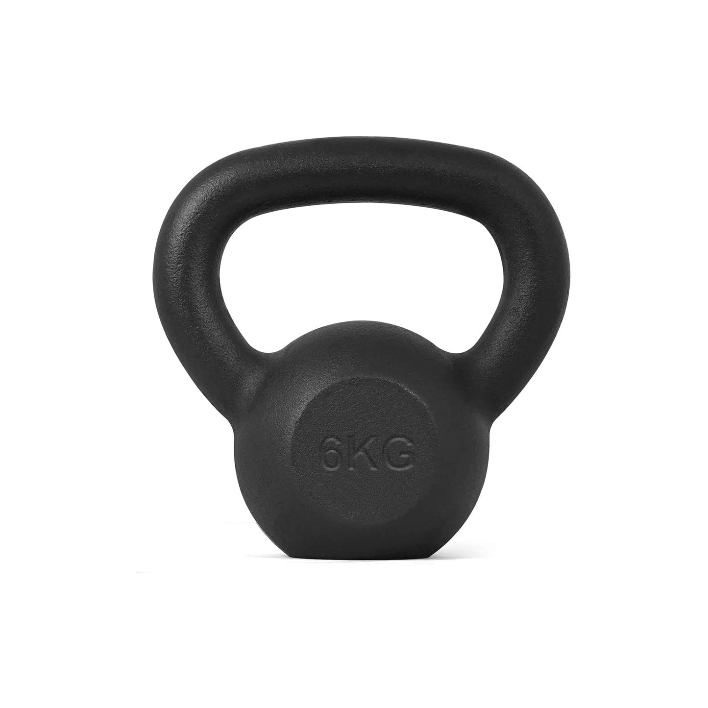 Traditional 6 kg Kettlebell Cast Iron Black Weight Training Tool in Black