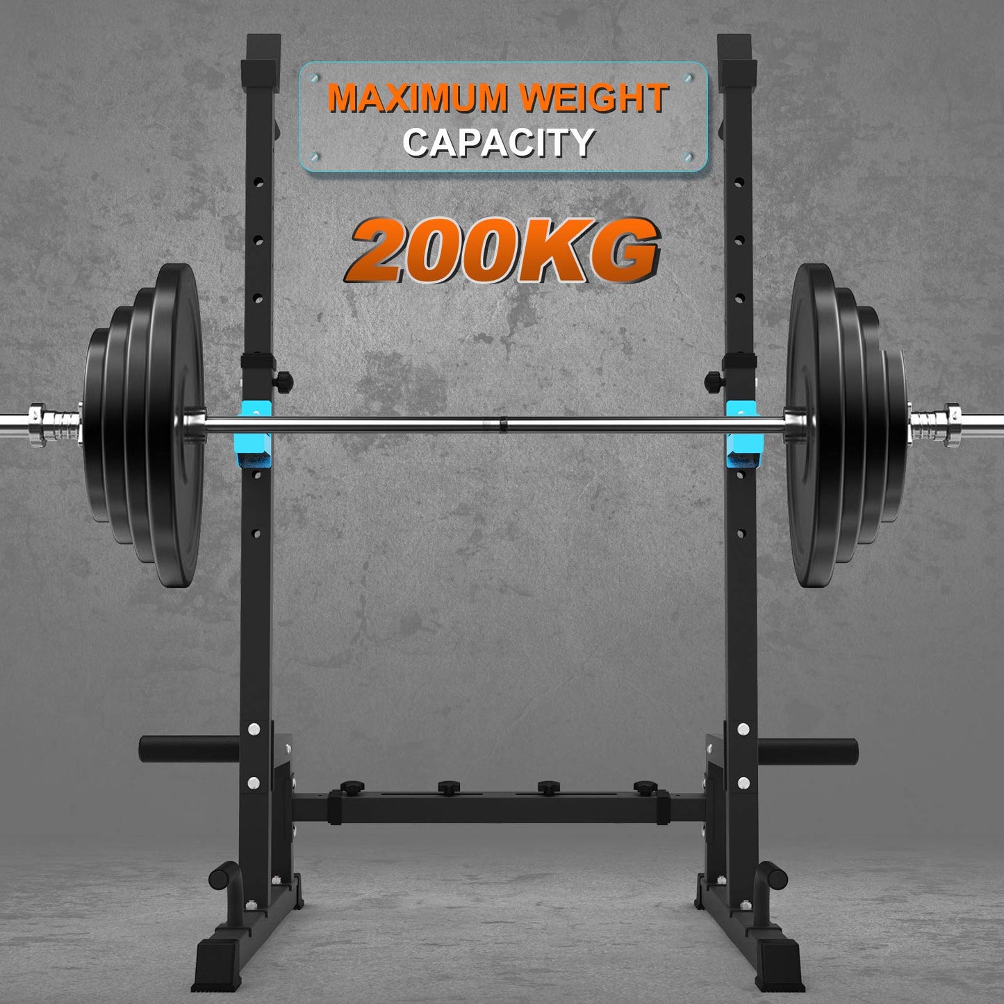 Heavy Duty Squat Rack Multi-Function Barbell Dip Stand Height Adjustable