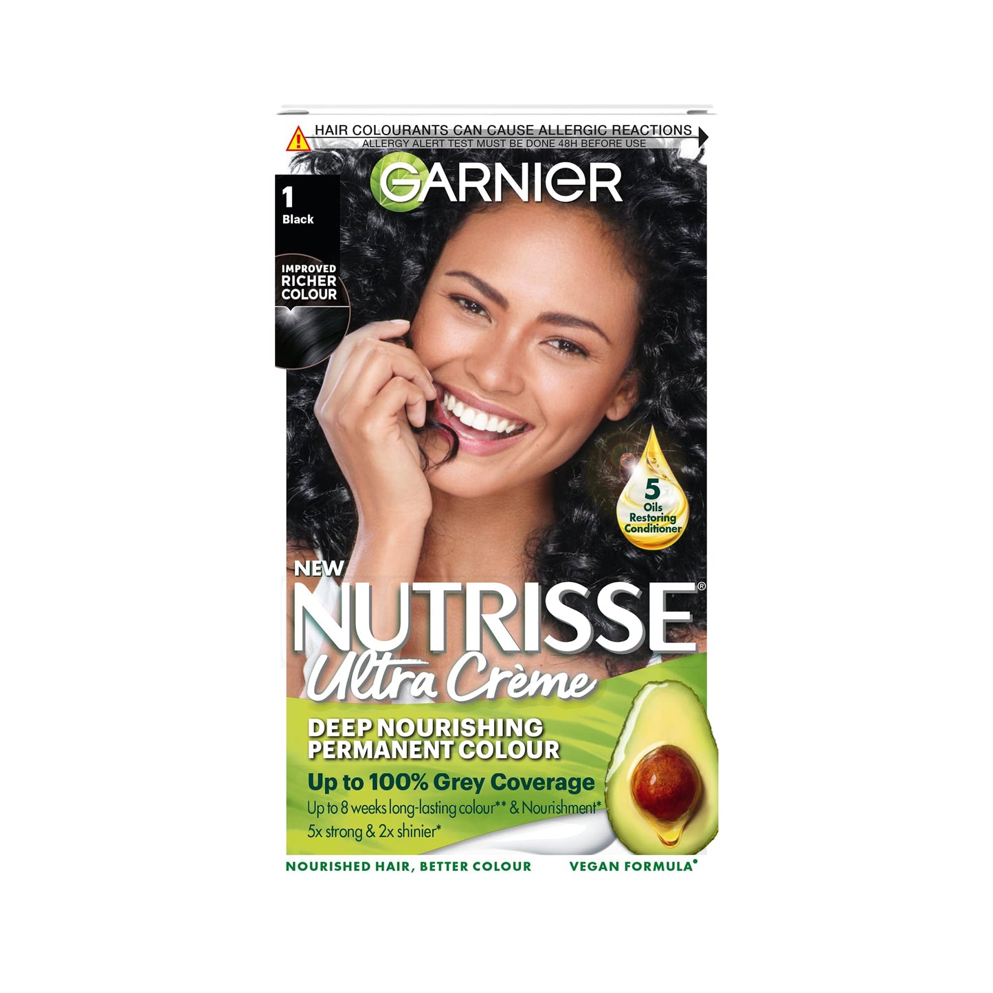 Garnier Nutrisse Ultra Crème Permanent Hair Dye 1 Black
