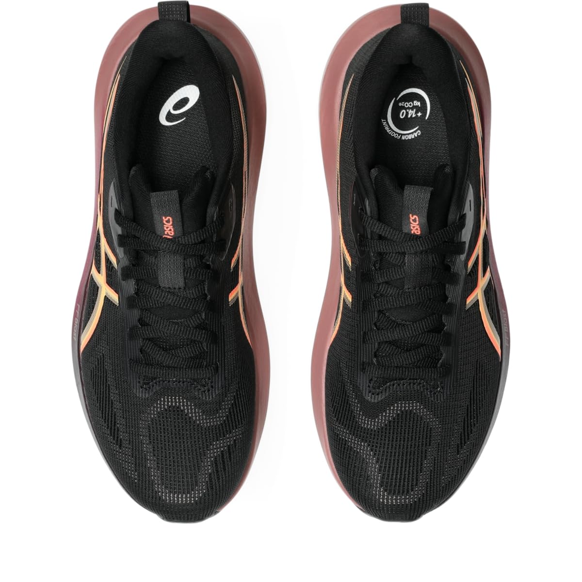 ASICS Women's GT-1000 14 Running Shoes Black Vivid Coral Size 5