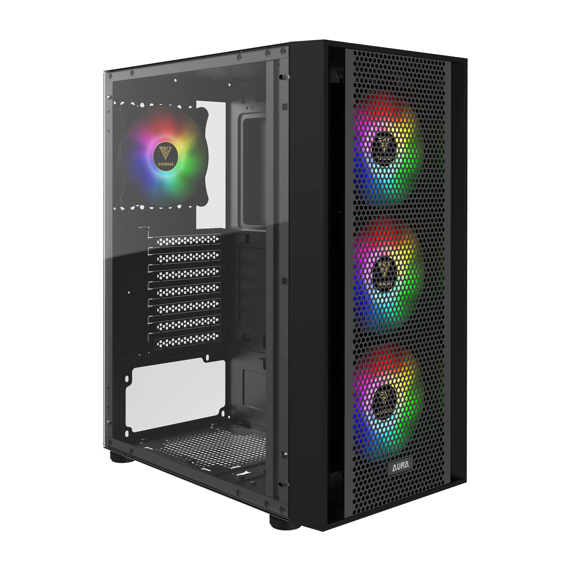 GAMDIAS ZEUS ATX Mid Tower Gaming Case 4x 120mm ARGB Fans