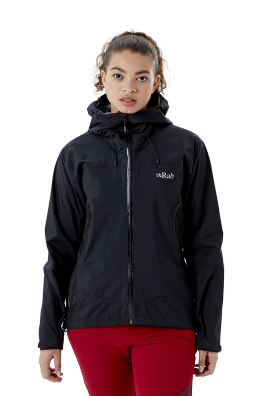 Rab Women's Downpour Plus 2.0 Waterproof Jacket - Black - 08