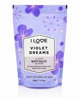 I LOVE Signature Violet Dreams Scented Bath Salts 500g - All Natural Ingredients