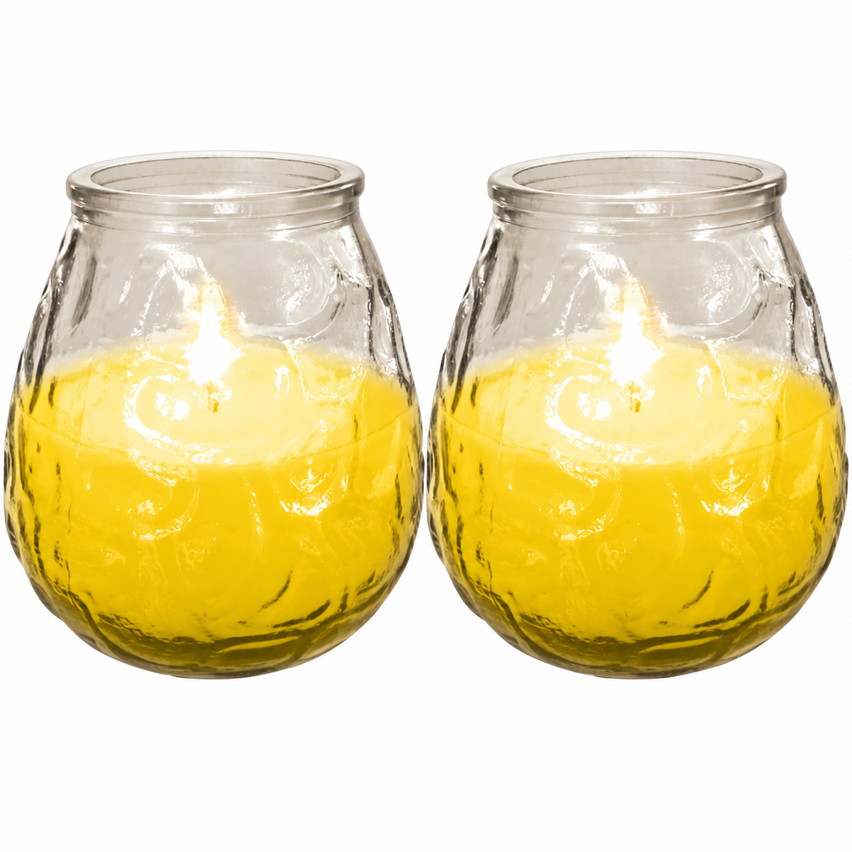 Price's Candles Citronella Glo-Lite Glass Candle Jar 2x Pack, Long Burning Garden Candle