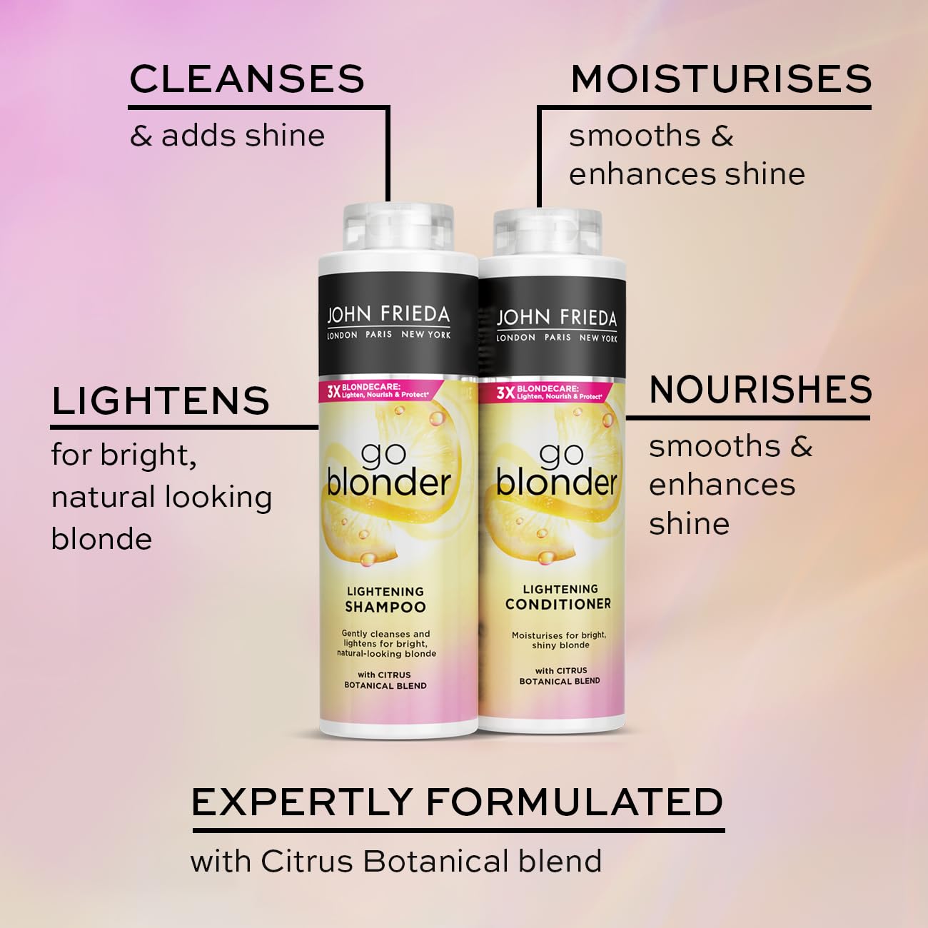 John Frieda Go Blonder Lightening Shampoo & Conditioner Duo 2 x 500ml