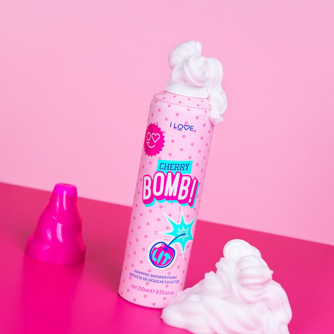I LOVE Cherry Bomb Whipped Shower Foam Fruity Cherry Scented Body Wash 250ml