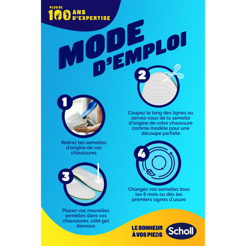 Scholl LiquiFlex Everyday Insoles for Women, 5-in-1 Insoles with Memory Foam - UK Size S (3.5-7.5), 1 Pair