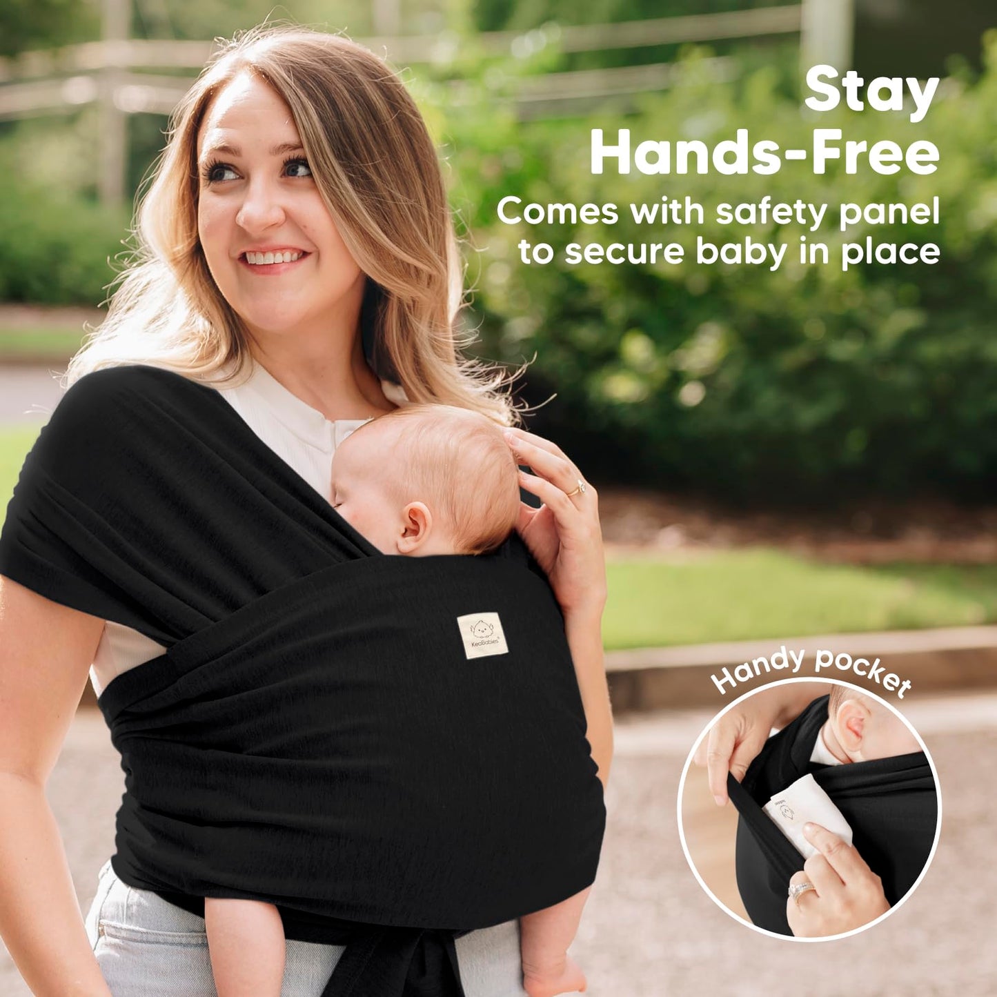 Black D-Lite Baby Wrap Carrier Sling - Newborn to Toddler