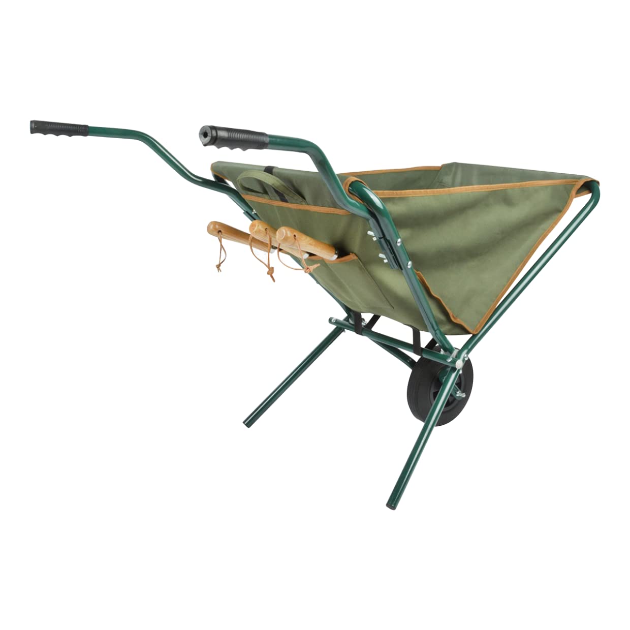 Esschert Design Folding Wheelbarrow Green Garden Trolley Cart