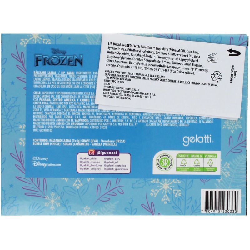 Frozen Lip Balm Set - 5 Tropical Flavors & Hydrating Care