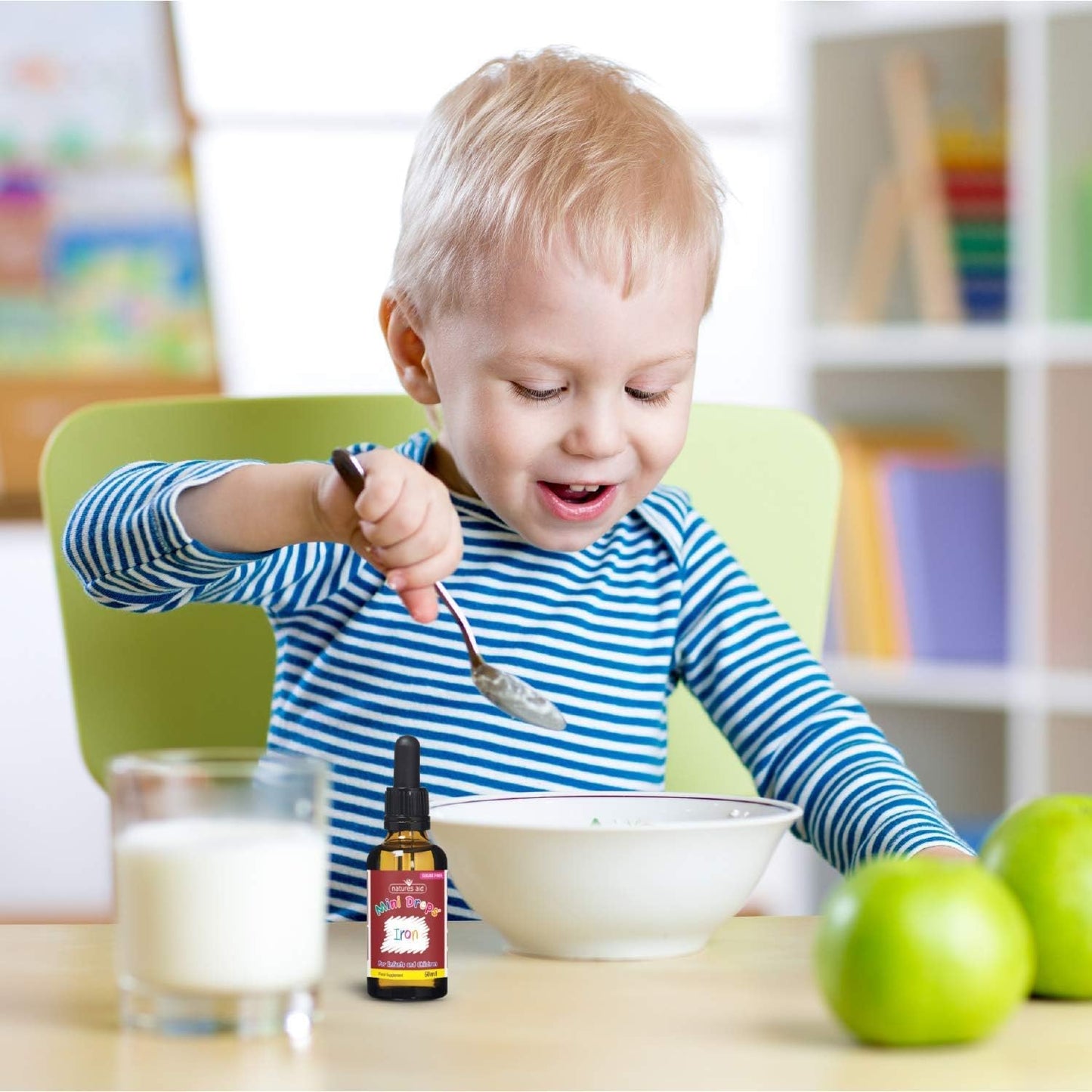 Natures Aid Mini Drops Iron Energy Supplement for Kids 50ml 6x Pack Bundle