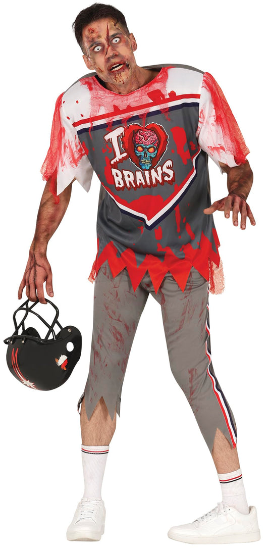 FIESTAS GUIRCA Zombie Quarterback Fancy Dress Costume Men Size L