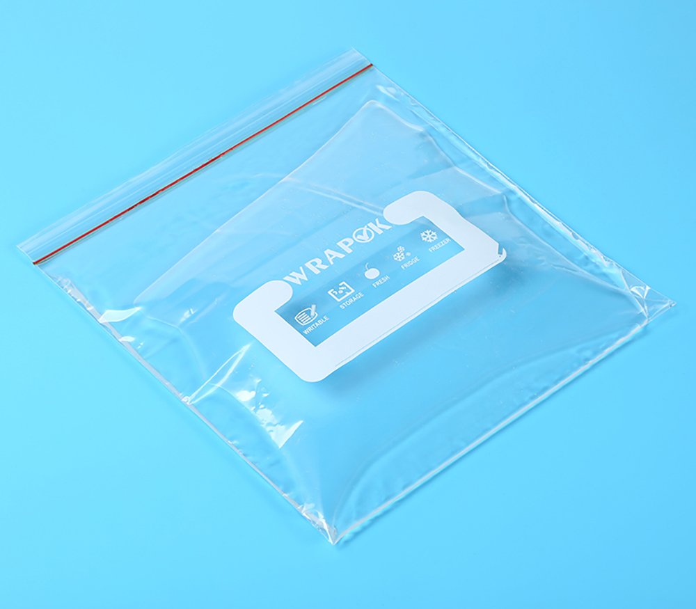 50 Transparent Food Storage Freezer Bags 45 Micron Zip Lock