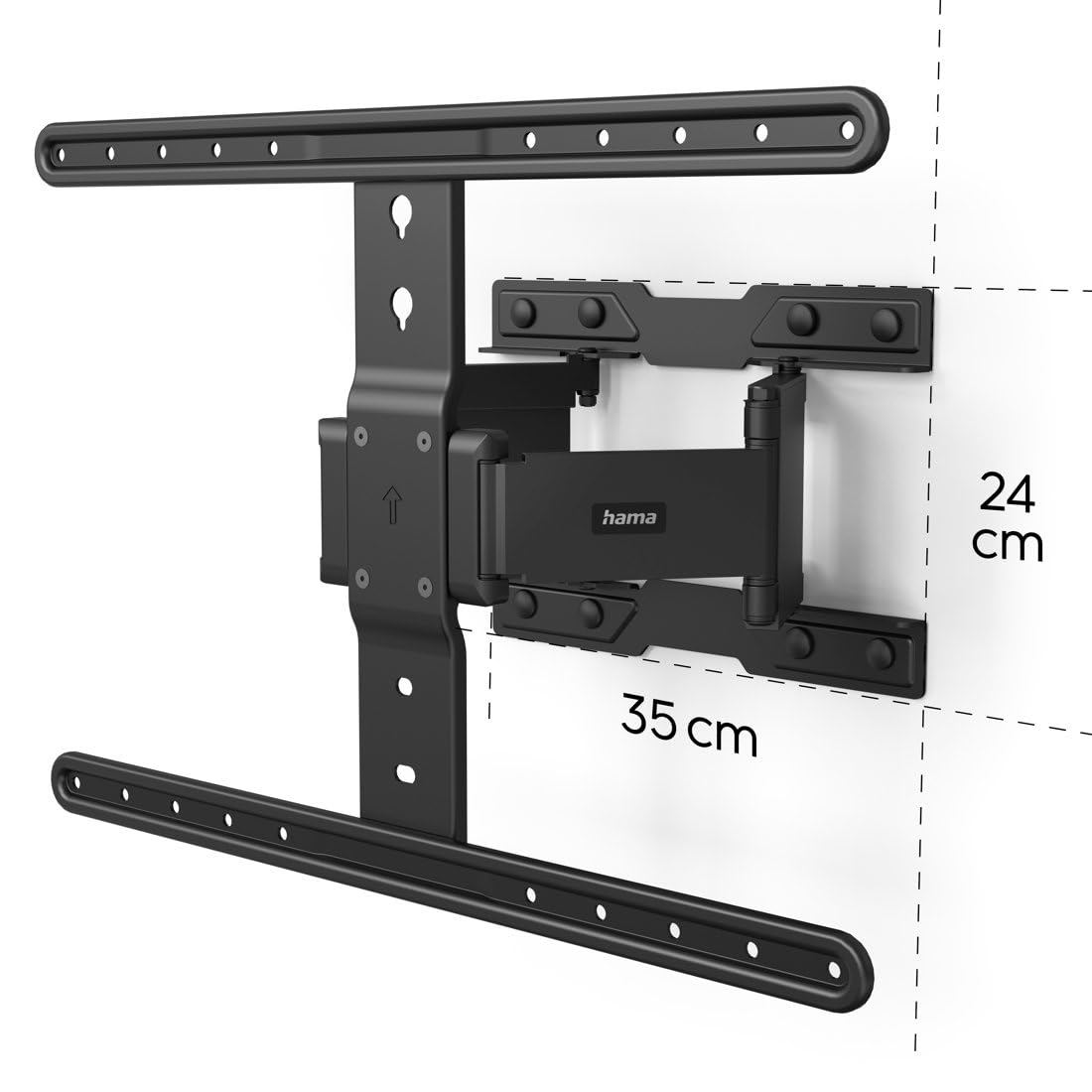 Hama FULLMOTION Ultraslim TV Wall Mount 90 Inch 400x600cm Black