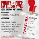 Thayers Rose Petal Witch Hazel Facial Toner With Aloe Vera 355ml - Alcohol-Free & All Skin Types