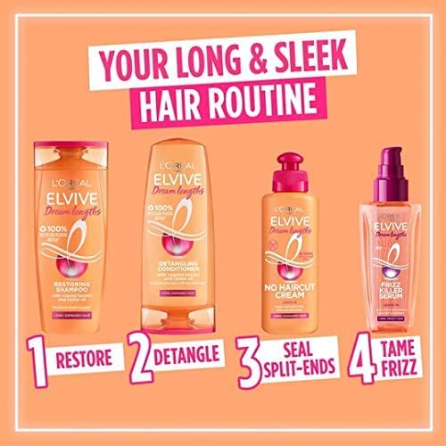 L'Oreal Paris Elvive Dream Lengths Shampoo 400ml & Conditioner 300ml Bundle Set