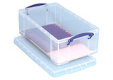 Really Useful Plastic Storage Box 12 Litre Clear with Handles