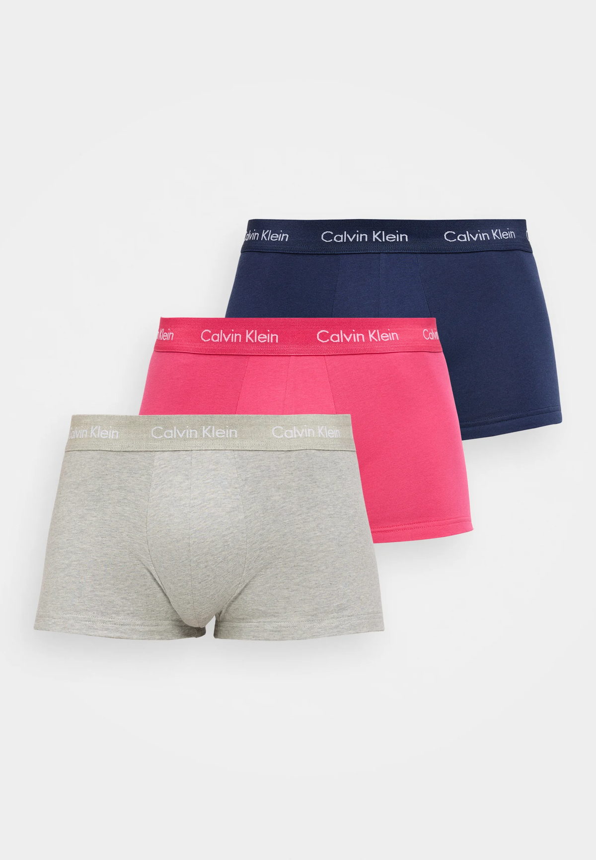 Calvin Klein Men's 3 Pack Low Rise Trunks - Cotton Stretch