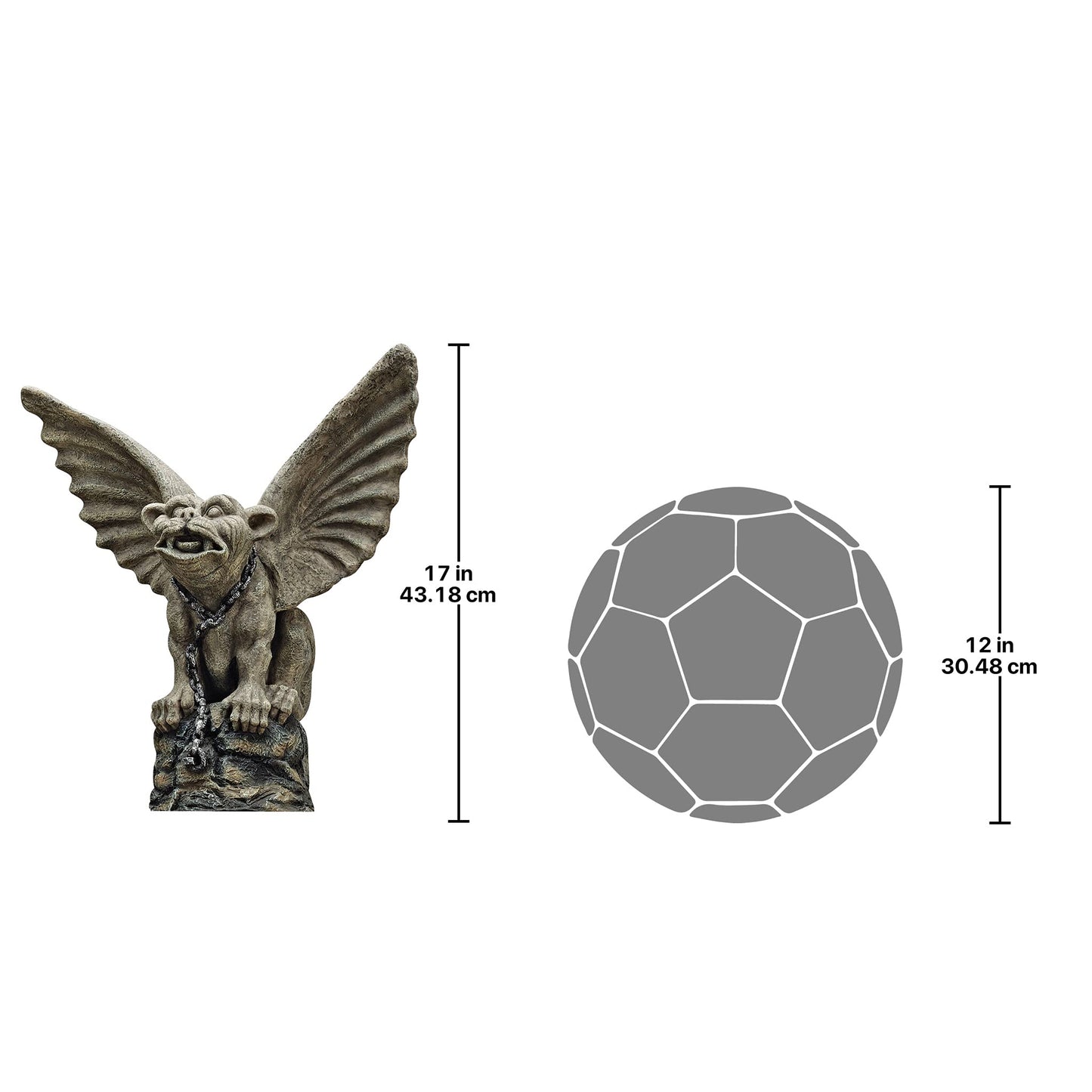 Design Toscano Chained Cathedral Gargoyle Statue Two Tone Stone